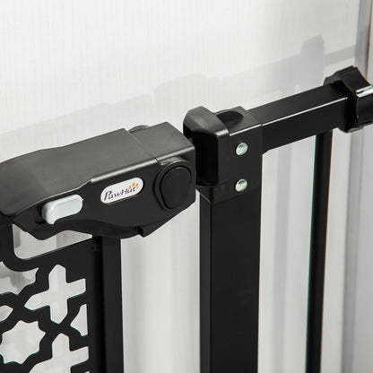 74-80 cm Pressure Fit Safety Gate for Doorways and Staircases, Dog Gate, Pet Barrier for Hallways with Auto Close, Double Locking
