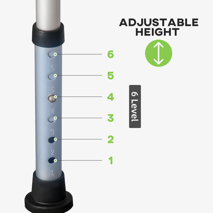 Shower Chair, 6-Level Height Adjustable Shower Stool with Backrest, Curved Seat, Anti-slip Foot Pads, 136kg Capacity, Green