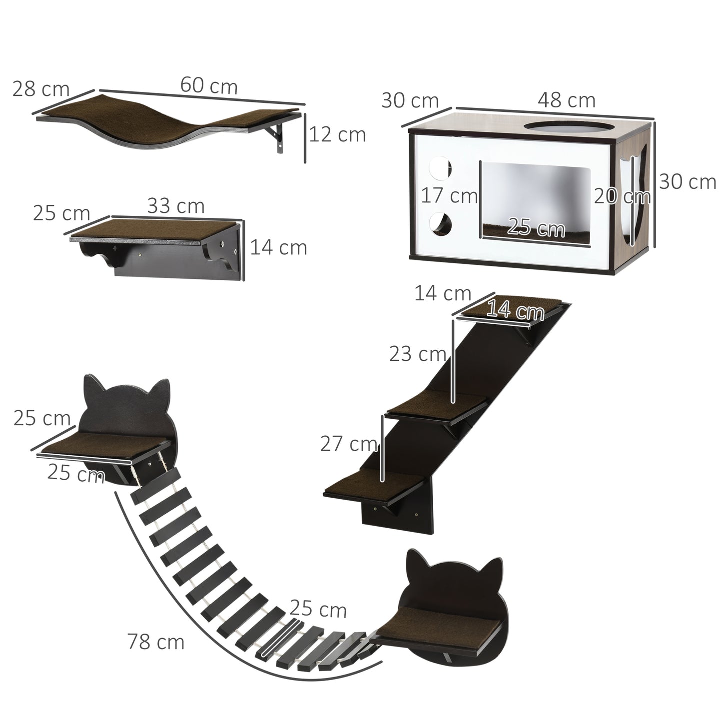 cat shelf set