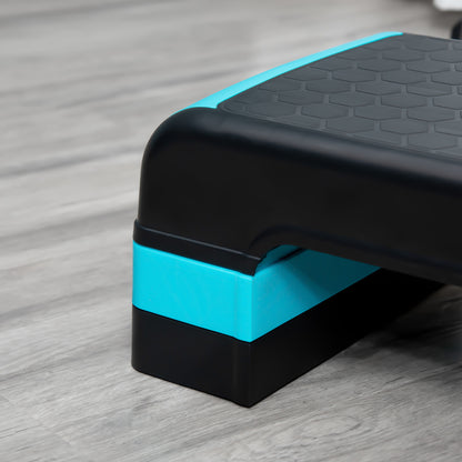 HOMCOM Aerobic Step, 10cm, 15cm & 20cm Height Adjustable Steppers for Exercise Workout, Nonslip Step Board Great for Home & Office