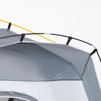 Warehouse Clearance Sale - Outsunny 4 Person Automatic Camping Tent, Outdoor Pop Up Tent, Portable Backpacking Dome Shelter, Grey