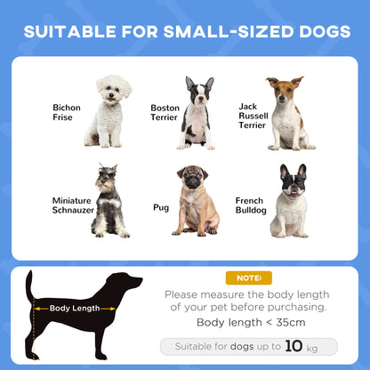 Raised Dog Bed Waterproof Elevated Pet Cot with Breathable Mesh UV Protection Canopy Blue, for Small Dogs, 61 x 46 x 62cm