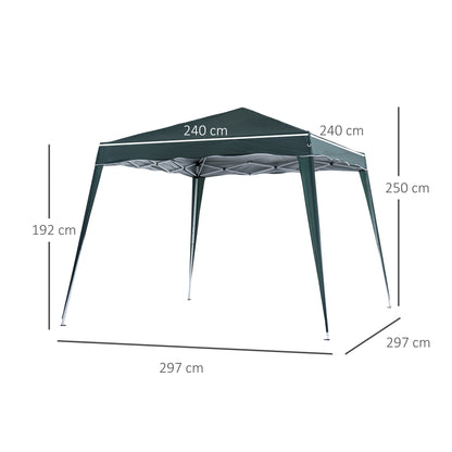 Outsunny Slant Leg Pop Up Gazebo with Carry Bag, Height Adjustable Party Tent Instant Event Shelter for Garden, Patio,