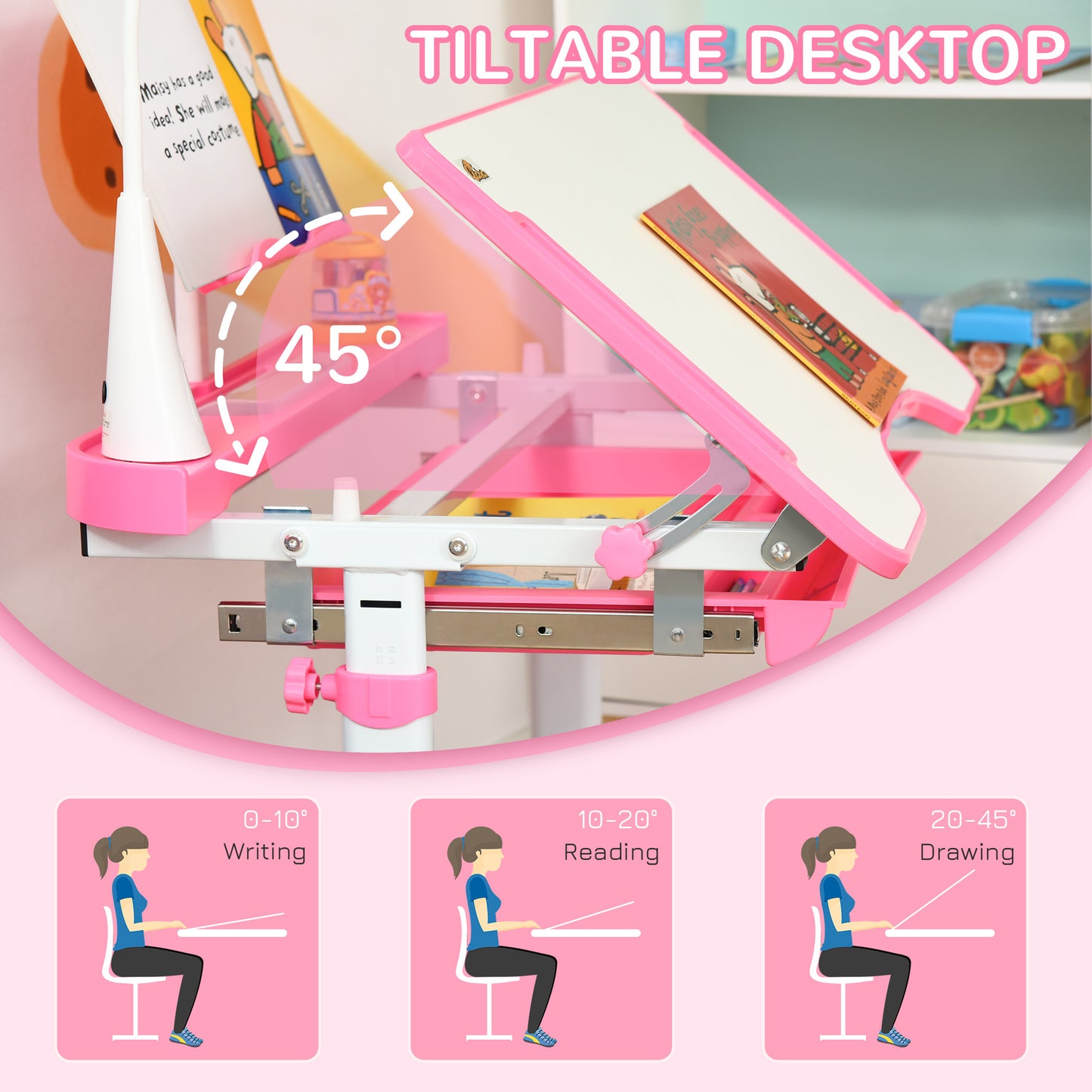 Children''s Study Table And Chair Set