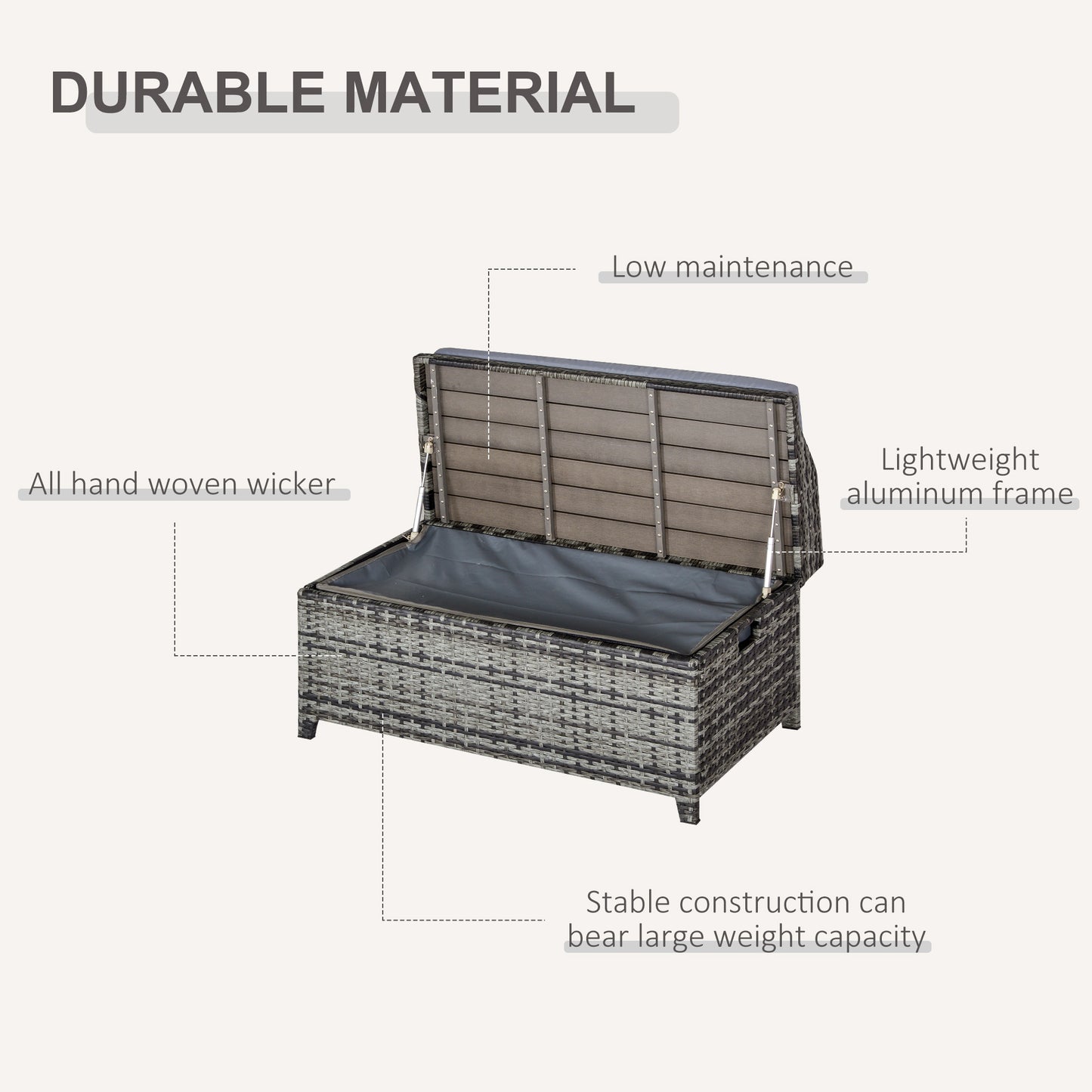 Rattan Storage Bench