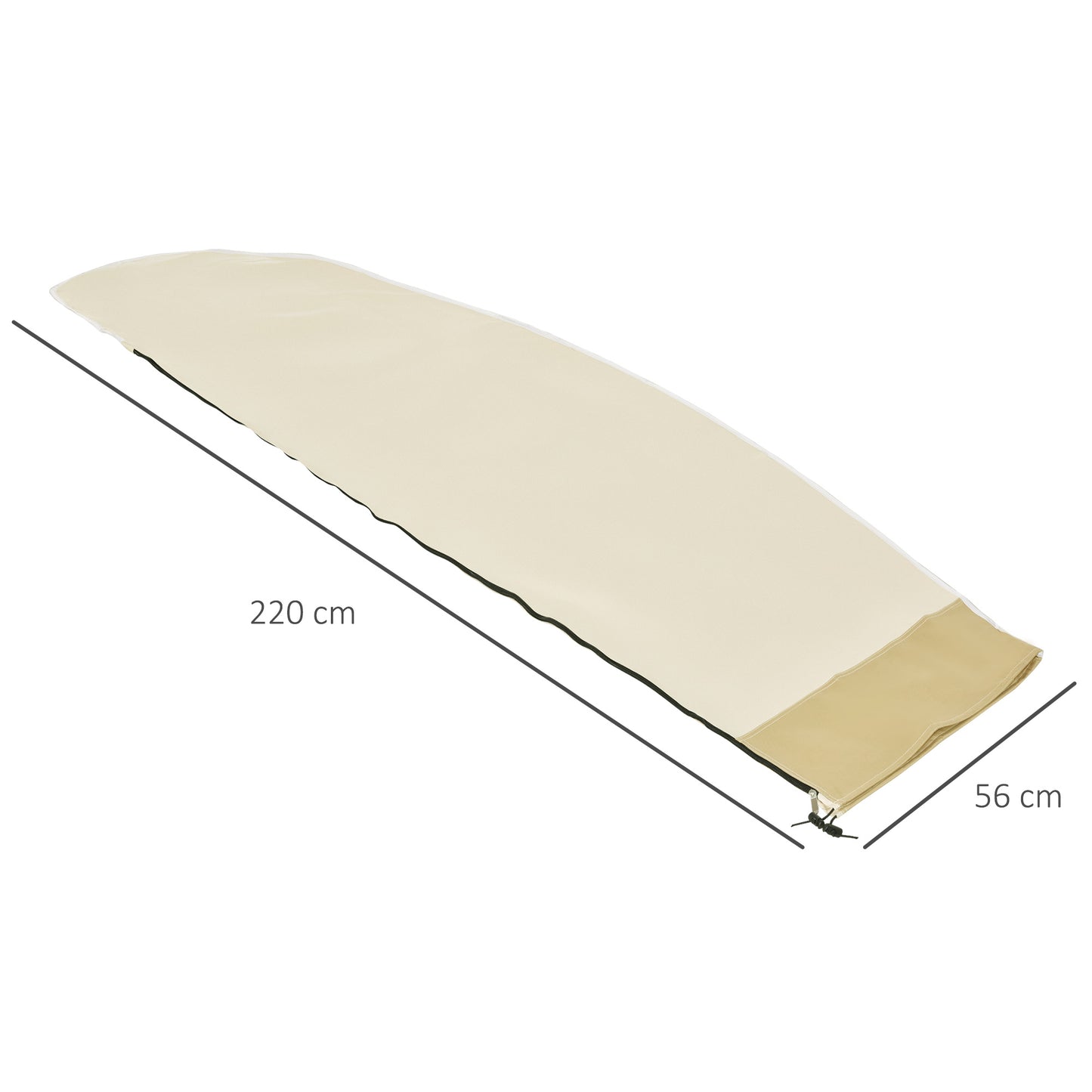 Outsunny Deluxe Large Garden Waterproof Parasol Cover Outdoor Furniture Patio Market Banana Umbrella Cantilever Protector Rain Dust Protective w/Zip