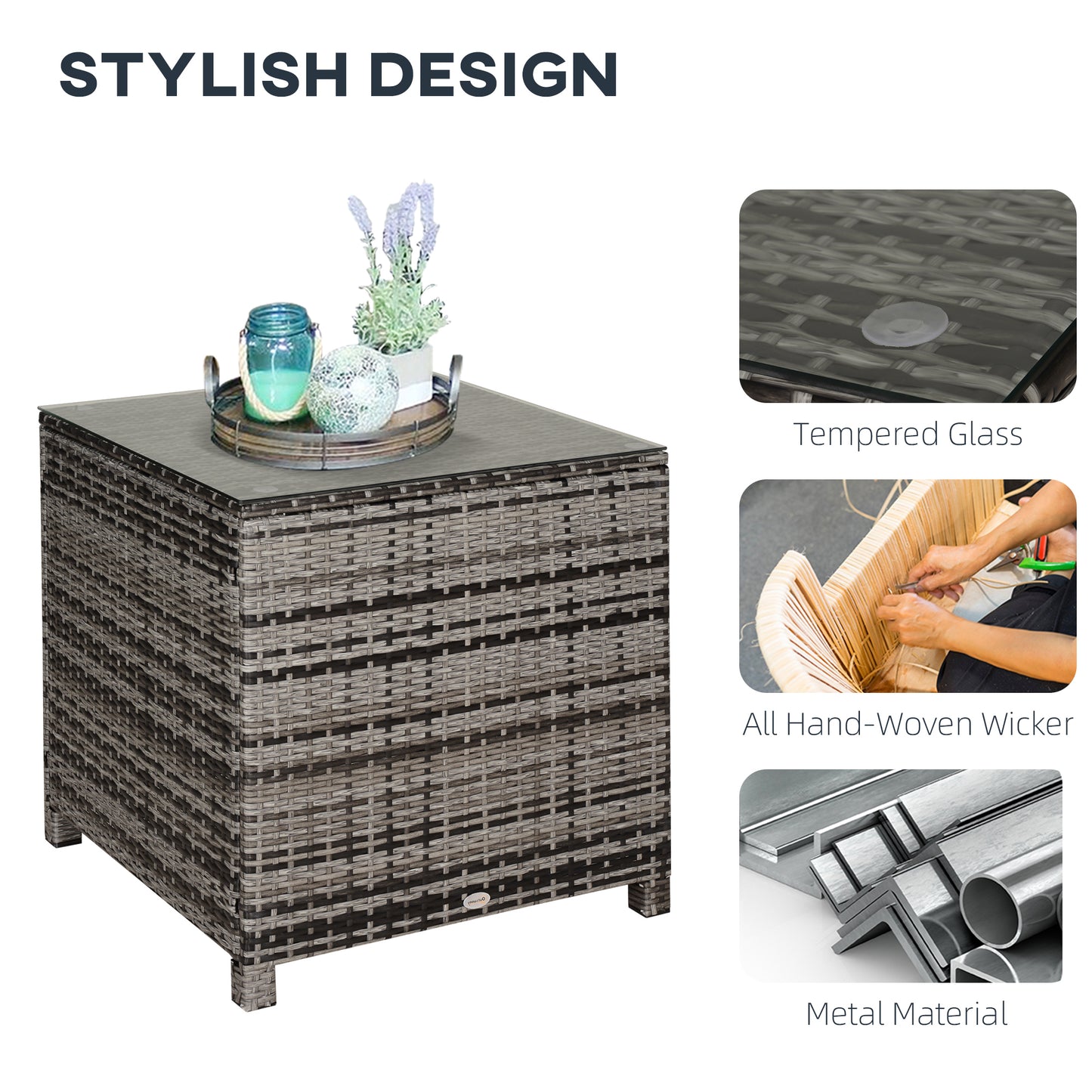 Rattan Side Table