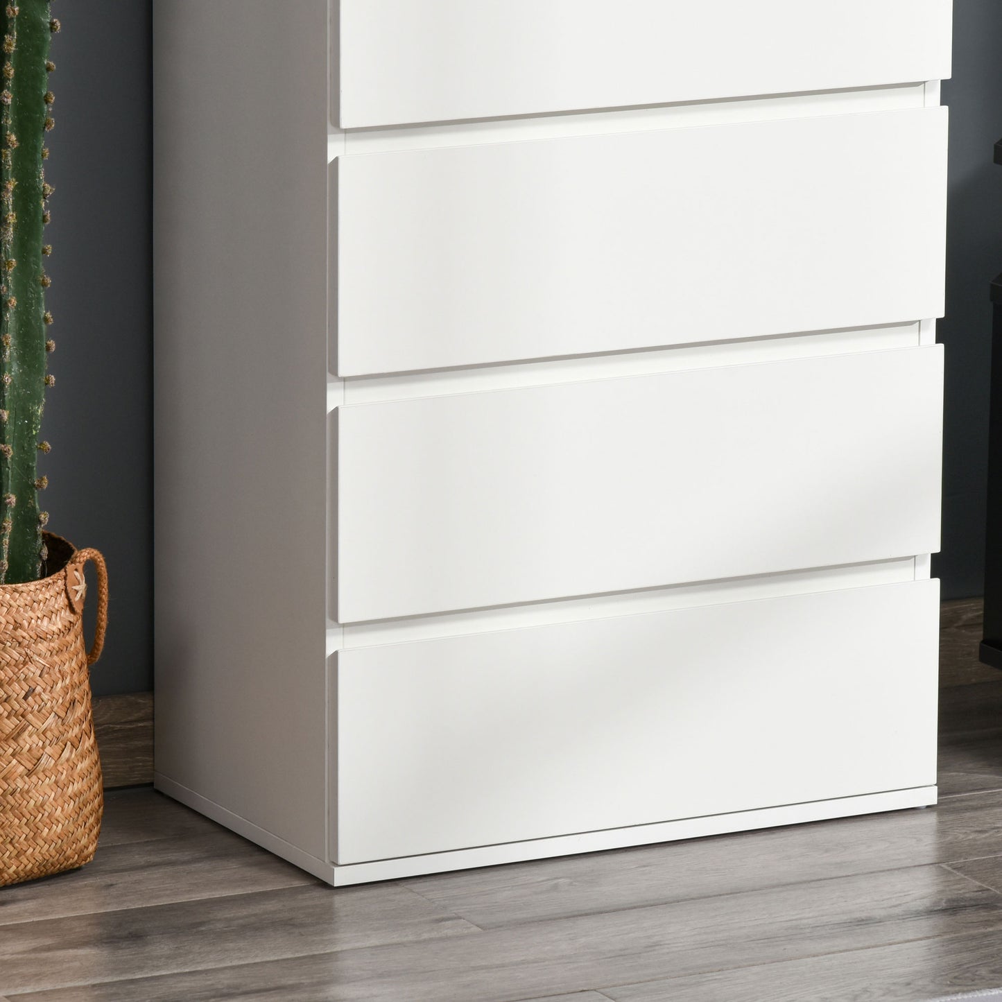 5 Drawer Cabinet Storage Cupboard Sideboard Organiser Living Room White