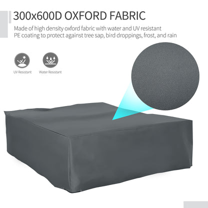 Oxford Patio Garden Furniture Dining Table Chair Set Cover Water Protector Waterproof Anti-UV 275L x205W x 90Hcm – Grey