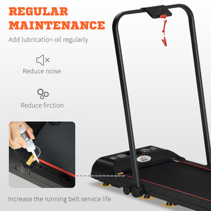 Foldable Walking Treadmill Aerobic Exercise Machine w/ LED Display, for Home Fitness Studio, Training Room